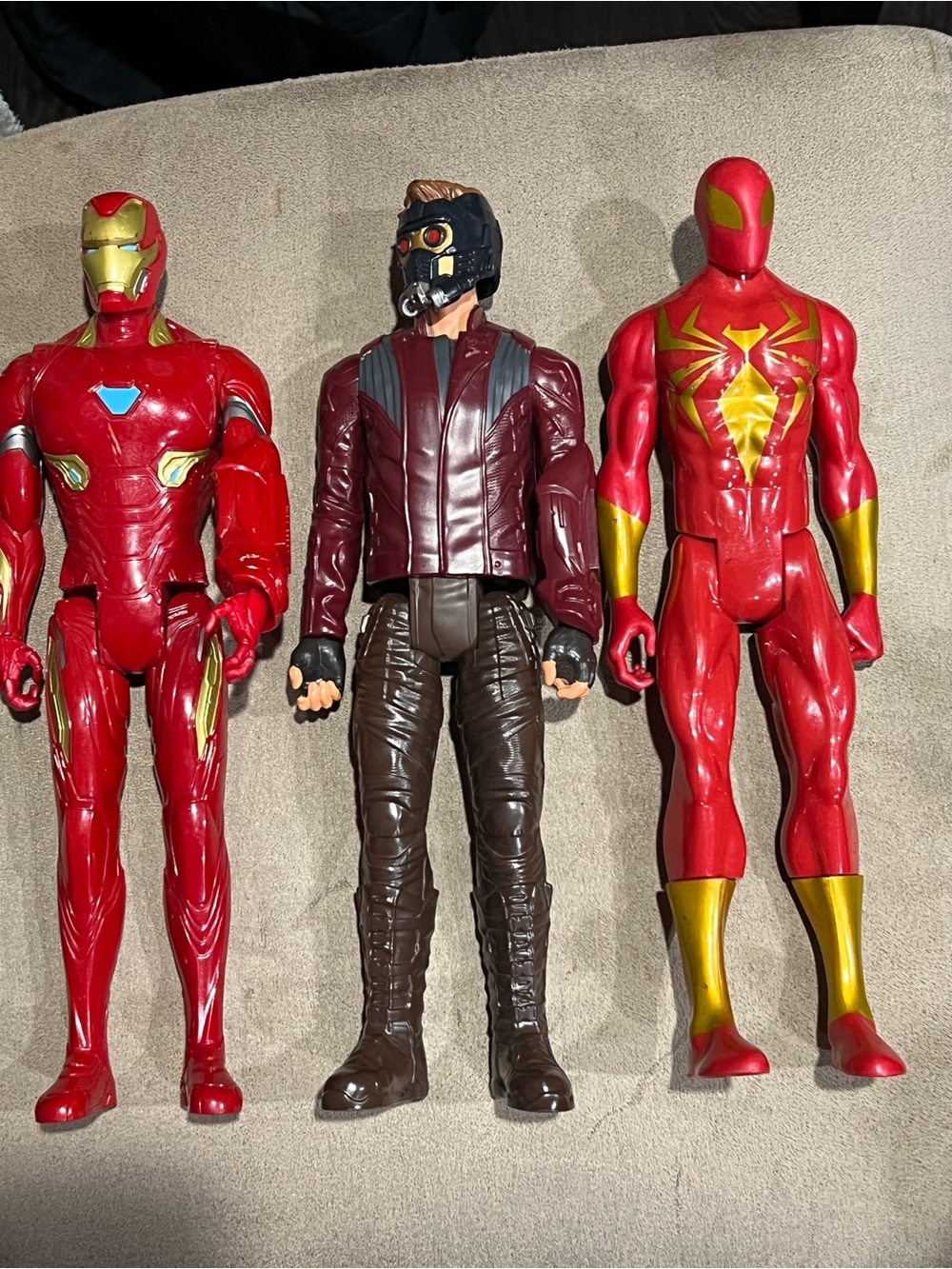 Marvel titans 12” Figures - Iron Man & Star-Lord & iron Spider lot of 3